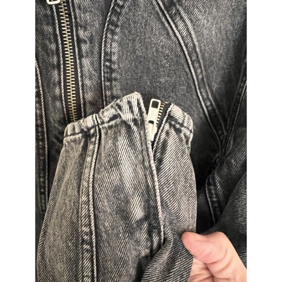 Zara Amsterdam Man Edition Denim Jean Jacket Gray Black Size S - Picture 6 of 8